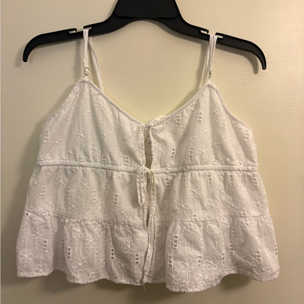 White Eyelet Women's Top
